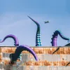 Custom Huge Inflatable Purple Octopus Mascot Inflatable Underwater Animals For Outdoor Roof Decoration Made By Ace Air Art