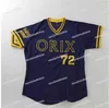 Xflsp män 51 Ichiro Suzuki Japan Orix blå våg baseball jersey 19 kaneko 6 tagughi 72 ohgi högkvalitativa tröjor