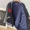 Человеческая куртка японская негабаритная вышивка для утки Любовь мужчины Женщины высококачественные бейсбольные бейсбольные пальто T220816