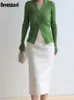 Nerazzurri Spring midi leather skirt women Brown white black long high waisted pencil skirts for side slit zipper 7xl 220401