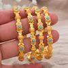 Bangle 4pcs/Lot Two-Color Dubai Gold Color Armband African Bridal Bangles for Women Wedding Jewets GiftSbangle Kent22