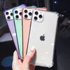 Soft TPU Połączenia telefoniczne Sprzedaj dla iPhone 13 12 Mini 11 Pro Max XS XR 8 Plus Przezroczysty wstrząsowy precyzyjne otwory tylne okładka