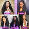 Lace Wigs 30 40 Inch Malaysia Deep Water Wave 13x6 Frontal Human Hair Pre Plucked Curly Front Wig For Women 250%