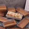 Ящики для выпечки тортов и упаковочная коробка для печенья прозрачная крышка с жирной смазкой Крафт-Контейнеры