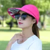 Chapéus de aba larga Mulheres de verão Proteção dobrável UV Sun Hat visor Suncreen Fluppy Cap Chapeau Femme Outdoor Beach Scot22