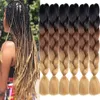 Estensioni dei capelli intrecciati a treccia jumbo da 24 pollici 100 g / pz Trecce sintetiche a scatola all'uncinetto Twist Treccia di capelli