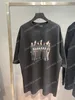 22ss Uomo Donna Designer t-shirt tee modello lettera Parigi stampa manica corta Girocollo Streetwear nero bianco grigio xinxinbuy XS-L320V