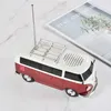 Christmas gift WS-266 colorful speaker car shape mini bus speaker sound box MP3 U disk TF FM function