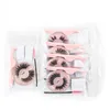 3D Mink Eyelashes False Eyelash Lashes Eye Lashes Extensions Brush Tweezer Self-adhesive Strips with Gold White Package