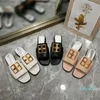 2022 flat women's slippers made of genuine leather luxury metal button decoration silver sole design shoes large size 35-42
