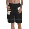 Herr shorts amerikansk dricka tatuering älskar amerika skjorta mäns sport strand simning kaffebröd