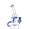 2022 Green Hookah Glash Bong Rury wodne Recycler Tobacco Smoking Bubbler Rury Bongs Butelki Dab Rig z 14 mm miską 7,8 cala lokalna magazyn