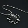 Hangende kettingen gotische Caribische cthulhu octopus ketting roestvrij staal retro zeemonster tentakel mannen hiphop sieraden sidn22