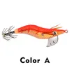 Hot 6 couleurs 8.5cm 7.5g Squid Jigs Leurres de pêche en eau salée Crevettes Crevettes Leurres Lumineux pour Seiche Poulpe Poisson Leurre Kit 6Pcs / Kit K1647