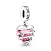 NOUVEAU 925 Sterling Silver Charms Maman Infinity Pave Double Dangle Pendentifs Joyeux Anniversaire Perles Fit Pandora Bracelet Fête Des Mères Cadeaux