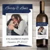 20 stks wijnflesstickers gepersonaliseerde bruiloftsbetrokkenheid printen po party decor labels aangepaste foto tekst 220613