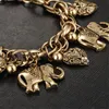 Catena a maglie ME Vintage Bohemian Gold Color Elephant Heart Charms Bracciali per le donne Regalo di moda Pulseira Feminina JewelryLink Lars22