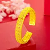 Bangle Women Ring Ring pavão Bracelet de tela aberta Solid 18K Gold amarelo preenchido com a festa de casamento de moda clássica Giftbangle Inte22