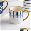 Mugs Drinkware Kitchen Dining Bar Home Garden Lovely Girl Office Coffee Cup Thermal Mug Set Japanese Nordic Ceramic Dri Dhuzj
