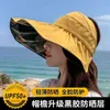 Sun Hat Fisherman Visor Grande Brim Sunscreen Chapéus Dobrável Bucket Chapéu Para As Mulheres Meninas Álgs Verão G220418