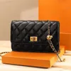 5A Topquality Женская сумочка сумки из кожа Lamb со значкой золотой цепочка Flip Wallet Cross Designer Bag Luxury Fash