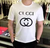 Estate nuove T-shirt da uomo in seta di ghiaccio a maniche corte stampa plaid stampa lettera designer tendenza giovanile taglia grande M-3XL