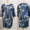 플러스 사이즈 드레스 아프리카 및 칠면조 스타일의 플로럴 프린트 포켓 드레스 여성용 플러스