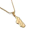 Hänge halsband guldfärg madagaskar karta halsband afrikansk malagasy chsin juvelrypendant