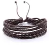 Women Men Hand-woven Bracelets Fashion Multilayer Leather Braided Rope Wristband Bracelet Hand-Woven Jewelry