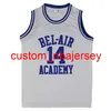 # 14 Уилл Смит Джерси Свежий принц Бел Академии Auble # 25 Carlton Banks Movie Jerseys