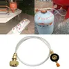 EU: s utomhusgaskamin Camping Burner Propane Refill Bottle Gas Adapter LPG Flat Cylinder Tank Coupler Converter