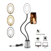 Compact Mirrors Camera Phone Fill Light Ring Lamp For Selfie Live Video Studio Pography Makeup MirrorsCompact