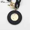 Pendant Necklaces Stylish Choker Black White Acrylic Link Chain And Statement Gold Coin For WomenPendant Godl22