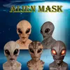 Halloween Alien Mask Scary Horrible Horror Alien Supersoft Mask Magic Mágica Decoração de Partido Creepy Funny Cosplay Prop Máscaras 220716