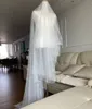 Voile de mariée sans peigne, 1 niveau, fard à joues, voile goutte avec perles, blanc, ivoire, champagne, perles, cathédrale, mariage, 300cm, 2833076