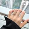 Mode Lyxöppningar Justerbar Designer Ring Smycken 925 Sterling Silver Bröllop Ringar Vit 5A Cubic Zirconia Love Diamond Ring Promise för kvinna med låda