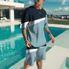 Seide Kontrast Farbe Net Rot männer T Shirt Anzug Mit Mode Trend 3D Druck Muster Kurzarm Top Marke t 220621