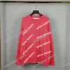 22ss Maglioni da donna designer ultimo stile esplosione primavera estate T-shirt da uomo con stampa lettera a tutto corpo nera