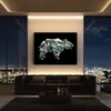 Peintures Bull Bear Wall Street Art Toile Peinture et affiches Imprime des images pour salon Décoration de la maison FramelessPaintings9848370