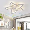 Moderne plafondventilator met LED -licht voor woonkamer slaapkamer eetkamer lichten Torch multipoin ventilador plafonds fans verlichting