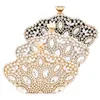 Evening Bags Evening Clutch Purse Wedding Bag for Women Wedding Party Rhinestone Luxury Designer Handbag Exquisite Shoulder Metal Box X659h 220318