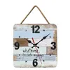 Horloges murales horloge en bois Design moderne nordique bref salon décoration cuisine art rétro carré silencieux 10 pouces dropshipwall