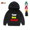 Sweats à capuche pour enfants personnalisés Ajoutez votre texte Vêtements T-shirt Sweats pour enfants Toddler Vêtements pour bébés Garçons Filles Sportswear Pull 220722