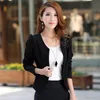 Kvinnors Jackor Plus Storlek Korta Kvinnor Höst Fashion Casual Black White Ladies Slim Coats Toppar M-3XL