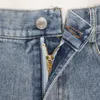 GALCAUR Designer Denim Shorts Pour Femmes Taille Haute Patchwork Glands Asymétrique Bleu Casual Pantalon Court Femme D'été 220419