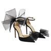 Dress Shoes Mesh Butterfly High Heels Sandals Brand Party Luxe Dunne zomeromslag Sweet Pointy Toe Dames Wedding SHOETSDRESS4377374