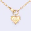 Chains Classic Design Charm Heart Shape Crystal Zircon Gold Plated Necklace Bergamot Unisex Retro Punk Jewelry Exquisite GiftChains ChainsCh