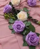 Flores decorativas grinaldas 10pcs lilac atacado seda rosa cabeças artificiais falsa para buquê de casamento diy decoração decorativa decorativa