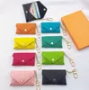 Designer Key Pouch Fashion Leather Purse Keyrings Mini Walls Coin Credit Card Holder 10 Colors Epacket