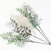 Dekorativa Blommor Kransar Artificial Pine Cone Jul Berry Tree Grenar Red Fruit Fake For Wedding Party Decor